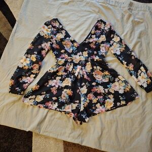 Floral Long Sleeve Romper